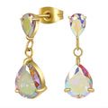 Golden Aurora CZ Drop Earrings